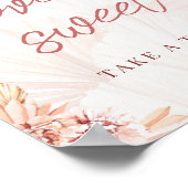 Favors Please Take One Boho Bohemian Beige Trouwen Poster (Hoek)