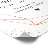 Favors Please Take One Plum Purple Blush Floral Poster (Hoek)