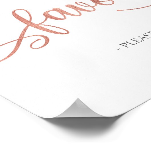 Favors Roos Gold Trendy Weddenschap Poster (Hoek)
