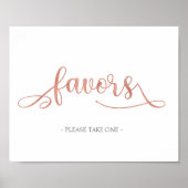 Favors Roos Gold Trendy Weddenschap Poster (Voorkant)