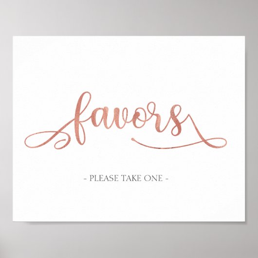 Favors Roos Gold Trendy Weddenschap Poster (Voorkant)