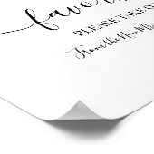 Favors Shower Weduwend Waterverf Flowers Sign Poster (Hoek)