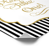 Favors Sign Black Gold Stripe Poster (Hoek)