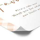 Favors Sign Cutie Pie Thanksgiving Baby Shower Poster (Hoek)