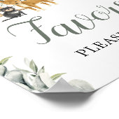 Favors Sign Eucalyptus Australian Animals Party Poster (Hoek)