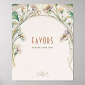 Favors Sign Guests Daisy Art Nouveau door Mucha Poster (Voorkant)