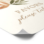 Favors Sign Little Pumpkin Baby shower Poster (Hoek)