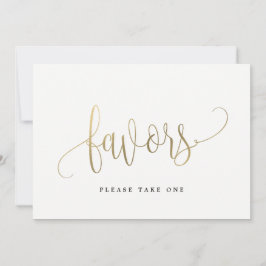 Favors Sign — Lovely Calligraphy Kaart