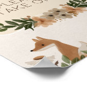 Favors Sign Modern Woodland Baby shower Poster (Hoek)