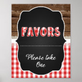 Favors Sign - Red Baby Q Poster (Voorkant)
