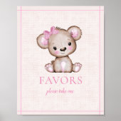 Favors Table Cute Girl Beer Poster (Voorkant)