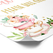 Favors Tea Party Sweets Baby Brewing Baby Shower Poster (Hoek)