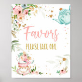 Favors Tea Party Sweets Baby Brewing Baby Shower Poster (Voorkant)