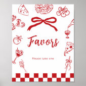 Favors That's Amore Italian theme bridal shower Poster (Voorkant)