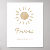 Favors Waterverf Boho Sunshine Baby shower teken Poster (Voorkant)