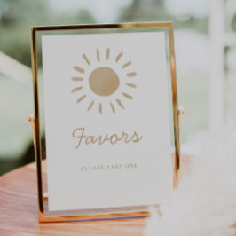Favors Waterverf Boho Sunshine Baby shower teken Poster