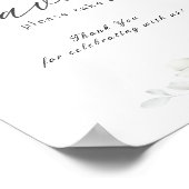 Favors Wedding Sign Floral | Romantische Rozen Poster (Hoek)