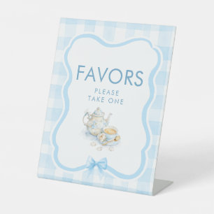 Favors Zoete Thee Feestje Blauwe Baby Shower Tafel Reclamebord Met Voetstuk