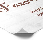 FAVORS Zonnebloemen Feest- of Bruidsshowerbord Poster (Hoek)