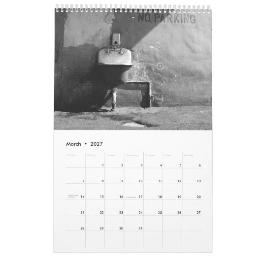 Favuly B&W Photo Calendar - Kelly Wine Kalender (Mar 2027)
