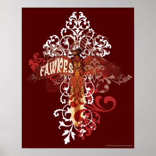 Fawkes Spread Wings Poster