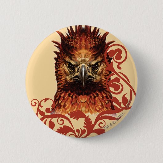 Fawkes staart ronde button 5,7 cm (Voorkant)