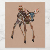 FAWN & AMBER OWL WIJN ETIKET (Enkel label)