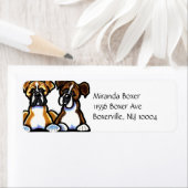 Fawn and Brindle Boxer Simple Etiket (Insitu)