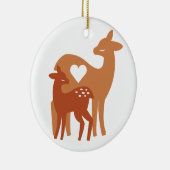 Fawn and Doe Keramisch Ornament (Rechts)