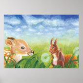 Fawn and Squirrel Poster (Voorkant)