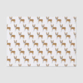 Fawn and White Boston Terrier Cartoon Dog Pattern Tissuepapier (Voorkant)