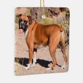 Fawn and White Boxer Puppy Dog Keramisch Ornament (Rechts)