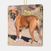 Fawn and White Boxer Puppy Dog Keramisch Ornament (Links)