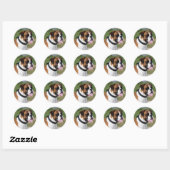 Fawn and White Boxer Puppy Dog Ronde Sticker (Vel)