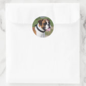 Fawn and White Boxer Puppy Dog Ronde Sticker (Tas)