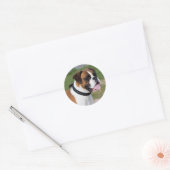 Fawn and White Boxer Puppy Dog Ronde Sticker (Envelop)