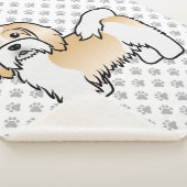 Fawn and White Havanese Cute Cartoon Dog Sherpa Deken (3/4)