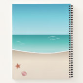 Fawn and White Iggy Dog bij een tropische zomerbak Notitieboek (Achterkant)