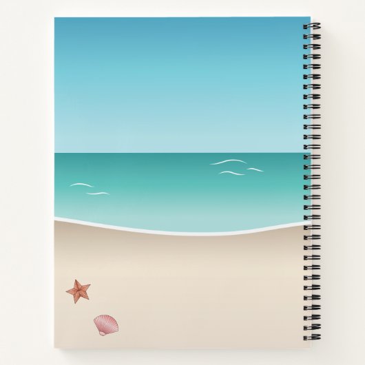 Fawn and White Iggy Dog bij een tropische zomerbak Notitieboek (Achterkant)