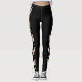 Fawn and White Italiaanse Greyhound Cartoon Dogs Leggings (Voorkant)