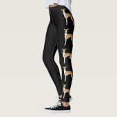 Fawn and White Italiaanse Greyhound Cartoon Dogs Leggings (Links)