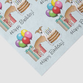 Fawn and White Italiaanse Greyhound Colorful Birth Tissuepapier (Detail)