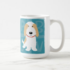 Fawn and White PBGV Cartoon Dog | Cute Canine Koffiemok