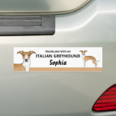 Fawn and White - Traveling met mijn onhandige hond Bumpersticker (Op auto)