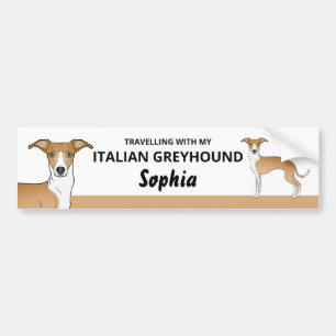 Fawn and White - Traveling met mijn onhandige hond Bumpersticker