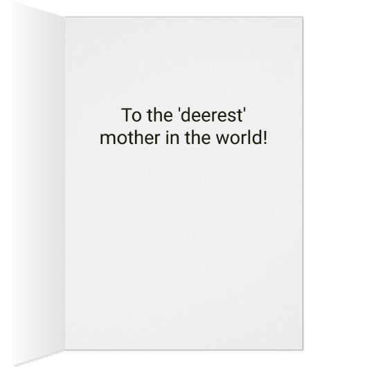 Fawn Baby Deer Happy Moederdag (Binnen (Rechts))