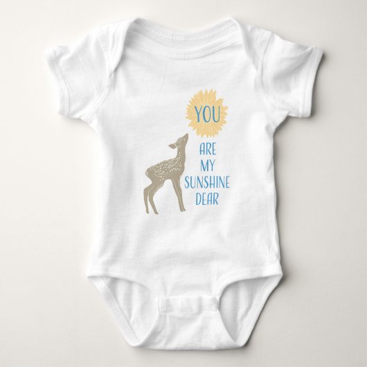 Fawn Baby Deer Jij bent mijn zonnetje Romper (Voorkant)