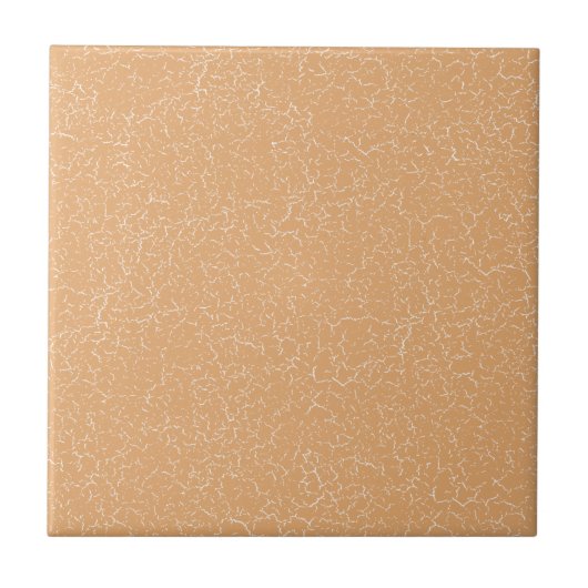 Fawn Beige Tan Brown Crackle Glaze Solid Color Tegeltje (Voorkant)