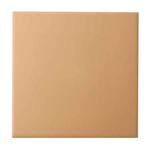 Fawn Beige Tan Brown Solid Color Tile Tegeltje (Voorkant)
