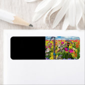 Fawn Birds Field of Flowers Etiket (Insitu)